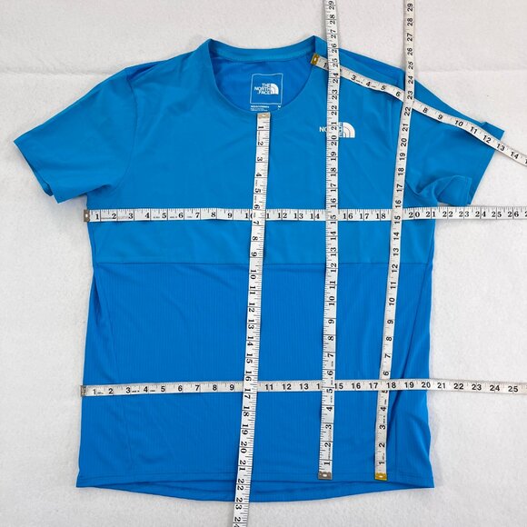 THE NORTH FACE Mens Medium True Run Short Sleeve Panel Running Shirt Blue 2021 - Picture 15 of 16